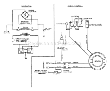 Page B Diagram and Parts List for 8839-0  Briggs and Stratton Generator